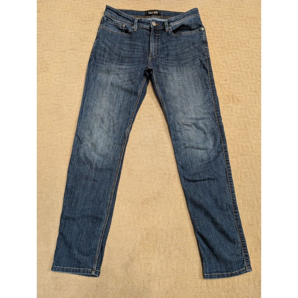 DU/ER Jeans Denim Mens Size 34/32 Blue L2X Slim Fit